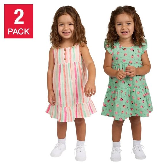 Koala Kids Baby Girls Size 9 Months 2 Pack Dress & Diaper Cover Set NWT - Picture 1 of 5